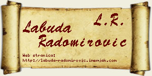 Labuda Radomirović vizit kartica